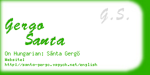 gergo santa business card